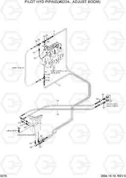 3270 PILOT HYD PIPING(ADJUST BOOM, #0234-) R140LC-7, Hyundai