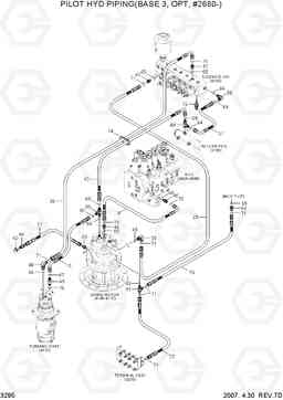 3295 PILOT HYD PIPING(BASE 6,2-BLOCK,#2680-) R140LC-7, Hyundai