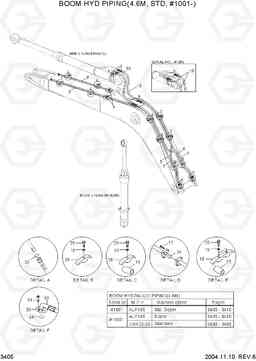 3405 BOOM HYD PIPING(4.6M, STD, #1001-) R140LC-7, Hyundai