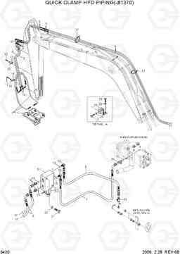 3430 QUICK CLAMP HYD PIPING(-#1370) R140LC-7, Hyundai