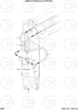 3500 ARM HYD PIPING(2.5M, STD) R140LC-7, Hyundai