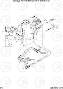 3765 DOUBLE ACTING MAIN PIPING KIT(-#1370) R140LC-7, Hyundai