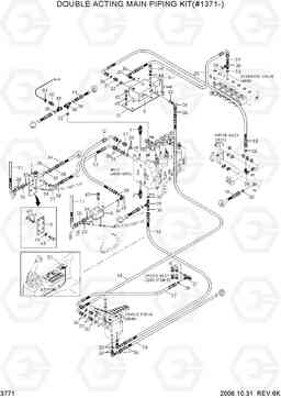 3771 DOUBLE ACTING MAIN PIPING KIT(#1371-) R140LC-7, Hyundai