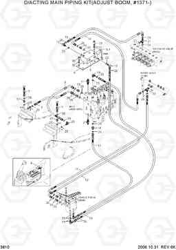 3810 D/ACT MAIN PIPING KIT(ADJUST BM,#1371-) R140LC-7, Hyundai