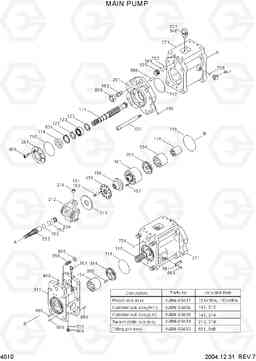 4010 MAIN PUMP R140LC-7, Hyundai
