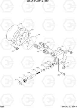 4030 GEAR PUMP(-#1682) R140LC-7, Hyundai
