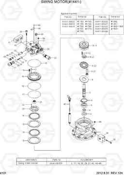 4101 SWING MOTOR(#1441-) R140LC-7, Hyundai