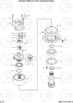 4110 SWING REDUCTION GEAR(-#1440) R140LC-7, Hyundai