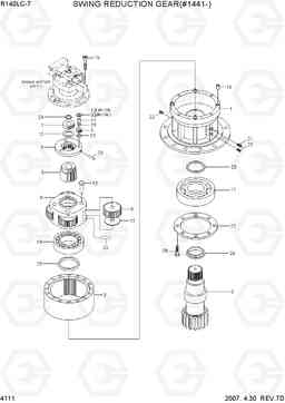 4111 SWING REDUCTION GEAR(#1441-) R140LC-7, Hyundai