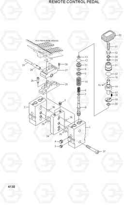 4130 REMOTE CONTROL PEDAL R140LC-7, Hyundai