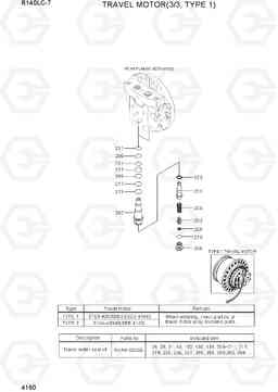 4160 TRAVEL MOTOR(3/3, TYPE 1) R140LC-7, Hyundai