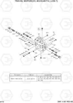 4172 TRAVEL MOTOR(2/3, #0239-#2712, LCM-7) R140LC-7, Hyundai