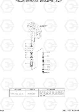 4173 TRAVEL MOTOR(3/3, #0239-#2712, LCM-7) R140LC-7, Hyundai