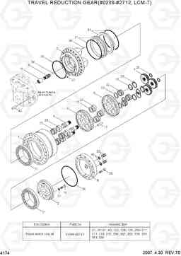 4174 TRAVEL REDUCTION GEAR(#0239-#2712,LCM-7) R140LC-7, Hyundai