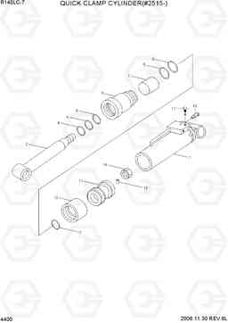 4400 QUICK CLAMP CYLINDER(#2515-) R140LC-7, Hyundai