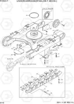 5110 UNDERCARRIAGE(R140LCM-7, #0239-) R140LC-7, Hyundai