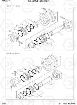 5120 ROLLER(R140LCM-7) R140LC-7, Hyundai