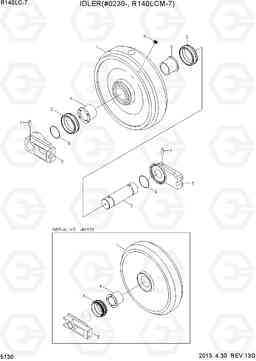 5130 IDLER(#0239-, R140LCM-7) R140LC-7, Hyundai