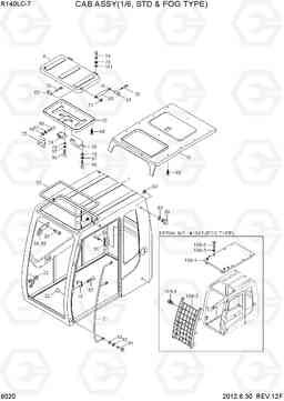 6020 CAB ASSY(1/6, STD & FOG TYPE) R140LC-7, Hyundai