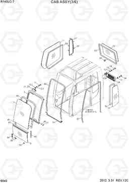 6040 CAB ASSY(3/6) R140LC-7, Hyundai