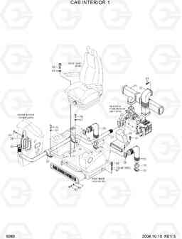 6080 CAB INTERIOR 1 R140LC-7, Hyundai