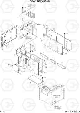 6200 COWLING(-#1000) R140LC-7, Hyundai