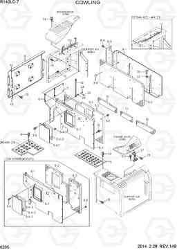 6205 COWLING(#1001-, TIER-II) R140LC-7, Hyundai