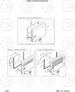 6230 SIDE COVER ASSY(LH) R140LC-7, Hyundai