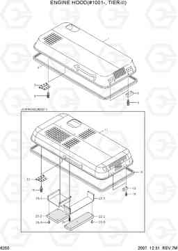 6255 ENGINE HOOD(#1001-, TIER II) R140LC-7, Hyundai