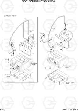 6270 TOOL BOX MOUNTING(-#1000) R140LC-7, Hyundai