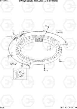 6420 SWING RING GREASE LUB SYSTEM R140LC-7, Hyundai