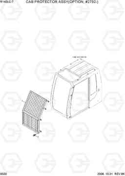 6500 CAB PROTECTOR ASSY(OPTION, #2792-) R140LC-7, Hyundai