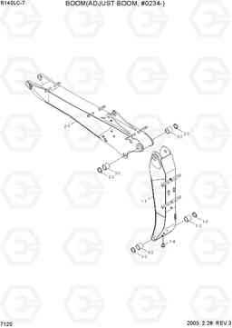 7120 BOOM(ADJUST BOOM, #0234-) R140LC-7, Hyundai