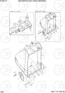 7330 BUCKET(0.40M3 SAE HEAPED) R140LC-7, Hyundai