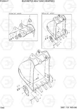 7340 BUCKET(0.46M3 SAE HEAPED) R140LC-7, Hyundai