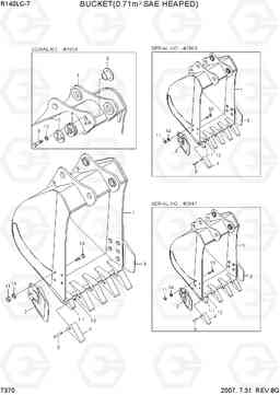 7370 BUCKET(0.71M3 SAE HEAPED) R140LC-7, Hyundai