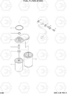 9180 FUEL FILTER(-#1000) R140LC-7, Hyundai