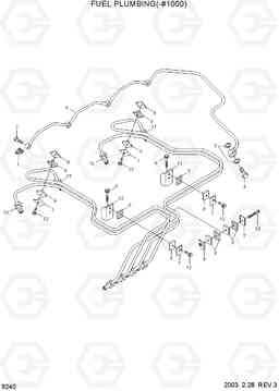 9240 FUEL PLUMBING(-#1000) R140LC-7, Hyundai