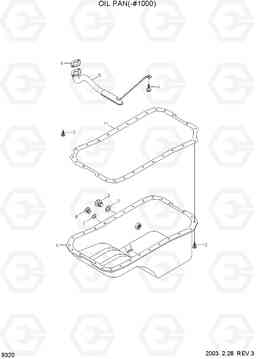 9320 OIL PAN(-#1000) R140LC-7, Hyundai
