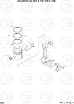 9330 CONNECTING ROD & PISTON(-#1000) R140LC-7, Hyundai