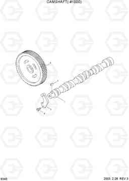 9340 CAMSHAFT(-#1000) R140LC-7, Hyundai