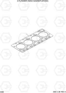 9390 CYLINDER HEAD GASKET(-#1000) R140LC-7, Hyundai