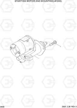 9400 STARTING MOTOR & MOUNTING(-#1000) R140LC-7, Hyundai