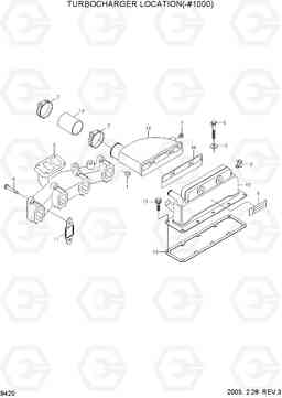 9420 TURBOCHARGER LOCATION(-#1000) R140LC-7, Hyundai