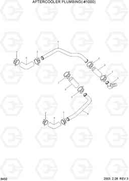 9450 AFTERCOOLER PLUMBING(-#1000) R140LC-7, Hyundai