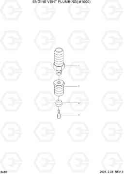 9460 ENGINE VENT PLUMBING(-#1000) R140LC-7, Hyundai