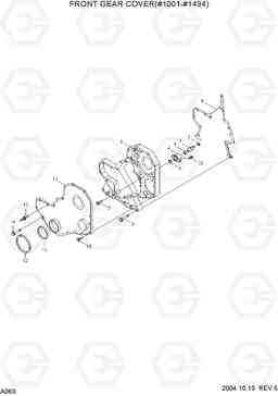 A060 FRONT GEAR COVER(#1001-#1494) R140LC-7, Hyundai