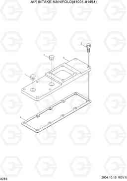A210 AIR INTAKE MANIFOLD(#1001-#1494) R140LC-7, Hyundai