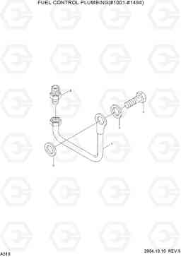 A310 FUEL CONTROL PLUMBING(#1001-#1494) R140LC-7, Hyundai