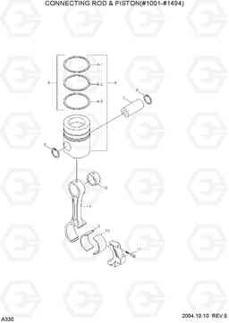 A330 CONNECTING ROD & PISTON(#1001-#1494) R140LC-7, Hyundai